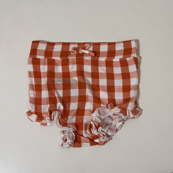 Angel Dear Orange Harvest Pumpkin Gingham Ruffle Bloomers Shorts 18-24 Mos NWT - Picture 1 of 11